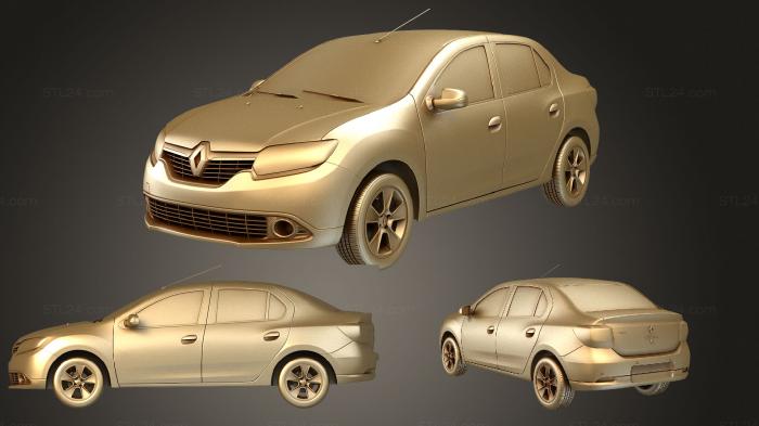 Автомобили и транспорт (Renault Logan 2015, CARS_3293) 3D модель для ЧПУ станка